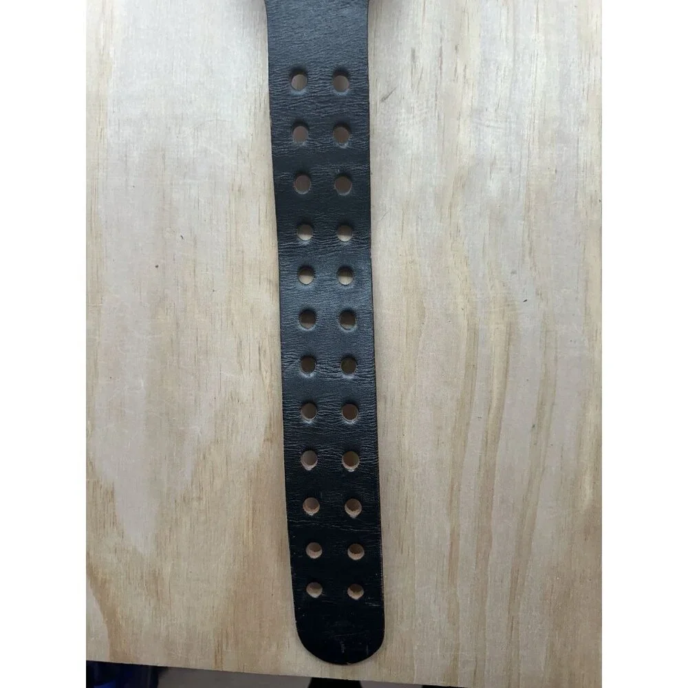Altus Weight Lifting Belt Old School Genuine Leather Black Medium (28-34) - Picture 2 of 4